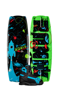 RONIX WAKEBOARD PACKAGES 120 VISION WITH VISION BOOTS BK / BL 2-6